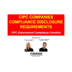 CIPC Companies Enforcement Compliance Checklist: Statutory Disclosures - eBook