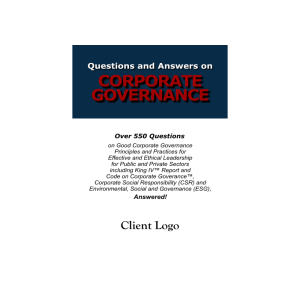 Questions and Answers on Corporate Governance - eBook
